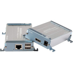 Mirabox KVM 80M HDMI Extender mit USB über CAT5/CAT5e/CAT6/CAT6e verlustfreies LAN Kabel, ohne Verzögerung DVD, Heimkino Unterstützung für Tastatur und Maus