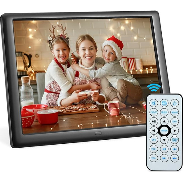 Yontwe Digital Photo Frame 10 collu digitālais bilžu rāmis 1280 x 800 augstas izšķirtspējas foto/mūzikas/video atskaņotājs Intelligent Digital Picture Frame Instantly Share Photos/Videos