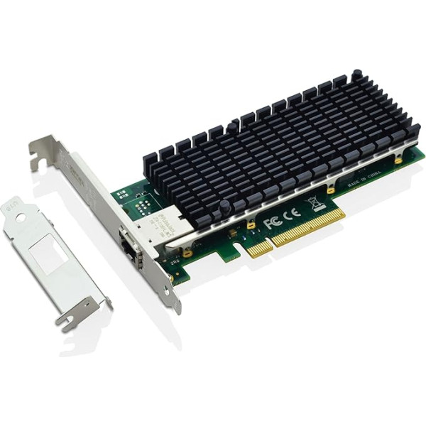 XWYWX 10Gb PCIe X8 NIC tīkla adapteris/konverģētā tīkla adaptera karte, 1 x RJ45 vara ports, ar Intel X540-BT1 Ethernet LAN tīkla karti, salīdzinājums ar Intel X540-T1-X1R1187-11