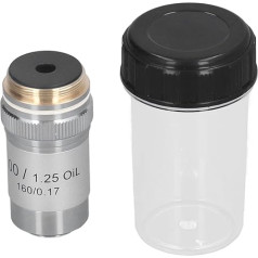 100X Lens, 100X Achromatic Microscope Lens, High Magnification, 20.2mm Interface Thread for Composite Magnifying Accessories, Lenses