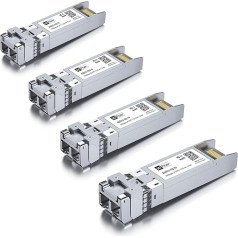 H!Fiber 10Gb/s SFP+ LR Singlemode Transceiver, 10KM LC modulis, saderīgs ar Cisco SFP-10G-LR, Ubiquiti, Netgear, D-Link, Zyxel, Qnap NAS, Mikrotik un citiem atvērtiem komutatoriem