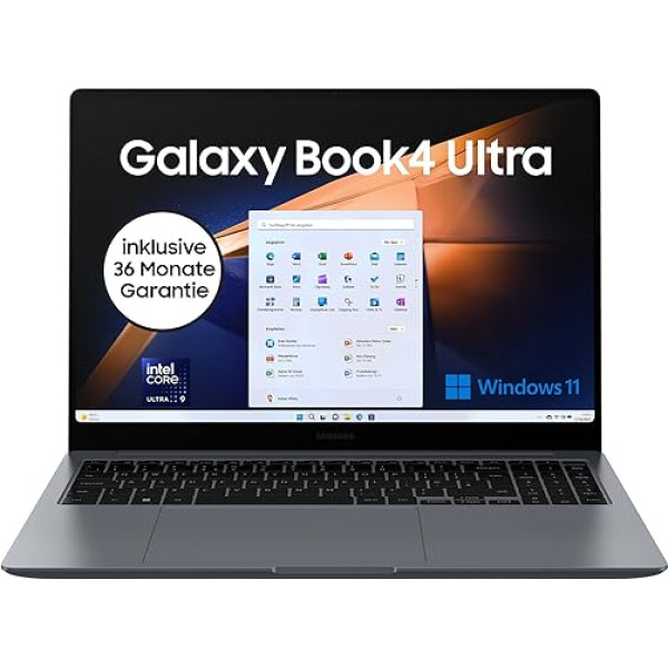 Ноутбук Samsung Galaxy Book4 Ultra, 16 дюймов, Intel Core Ultra 9, 32 ГБ ОЗУ, 1 ТБ, серый лунный камень, гарантия производителя 3 года [Эксклюзивно на Amazon]