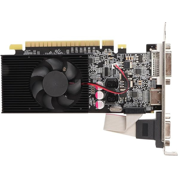 GT 730 2GB Graphics Card GDDR3 64Bit PCI Express 2.0 X 16 Slim Graphics Card 810MHz/1000MHz Graphics Card with Fan for Desktop Computers with HDMI DVI VGA Ports