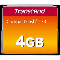 Transcend CFCard 4GB 133x, TS4GCF133, melnā krāsā