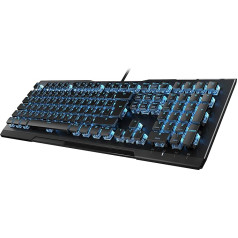 Roccat Vulcan 80 - Mechanical Gaming Keyboard, Blue LED Per-Key Lighting, Titanium Switches, Durable Design (Aluminium Top Plate), Multimedia Keys