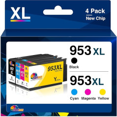 Clorisun 953 XL 953XL Multipack Printer Cartridges Compatible with HP 953XL Multipack Printer Cartridges for HP Officejet Pro 7720 7740 8715 8710 8720 8725 8210 Printers