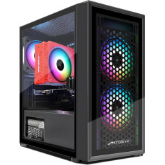 STGsivir Gaming Desktop PC, Intel Xeon E5 līdz 3,3 GHz, GeForce GTX 750 Ti 4 GB GDDR5, RAM 32 GB, SSD 1 TB, WiFi 600M, BT 5.0, RGB x 3 ventilatori, W10H64