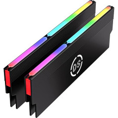 DS Universal RGB RAM Shell Memory Glowing Heatsink for PC Case, LED Cooling Vest Fin Heat Sink for Computer Case DDR3 DDR4 (M Series)