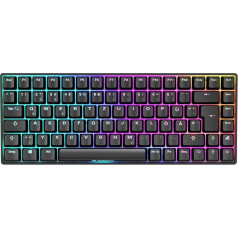 Sharkoon Skiller SGK50 S3 Black, игровая клавиатура RGB, Gateron Brown, 75% раскладка