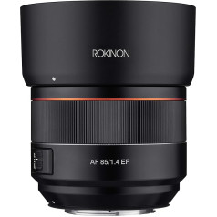 Rokinon 85 mm F1.4 AF objektīvais objektīvs Canon EF montāžai, melns (IO85AF-C)