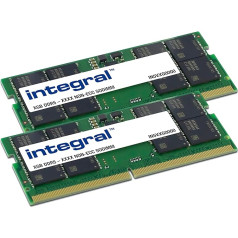 Integral 16GB (2 x 8GB) DDR5 RAM 4800MT/s SODIMM portatīvajam datoram/nebookam/MacBook PC5-38400 Atmiņa | RAM DDR5 | DDR 5 | Atmiņas modulis DDR5