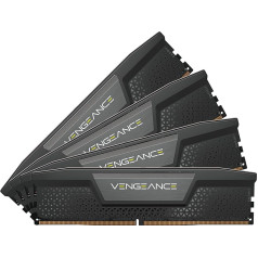 Corsair VENGEANCE DDR5 RAM 64GB (4x16GB) 6400MHz CL32 Intel XMP iCUE saderīga datora atmiņa - melna (CMK64GX5M4B6400C32)