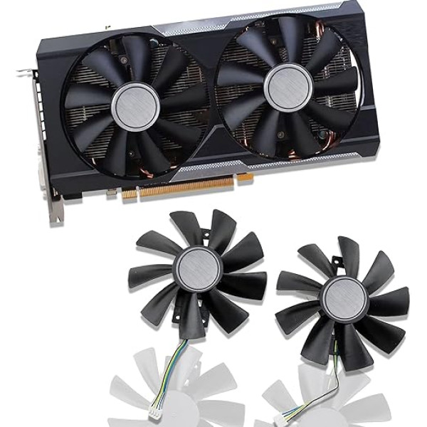 Dotodo GAA8B2U/GAA8S2U 4 kontaktu GPU dzesēšanas ventilators Sapphire R9 380 380X 2g/4G D5 grafiskajai kartei - melns (2 gabali)