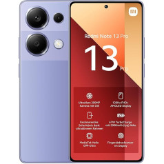 Xiaomi Redmi Note 13 Pro viedtālrunis, 12 + 512 GB mobilais tālrunis bez līguma, violets