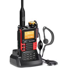 Quansheng UVK5(99) AM/FM/DTMF Walkie-Talkie 200CH 20-1000MHz Walkie Talkie NOAA Laika prognoze ar zibspuldzes kopiju Frekvence TPYE-C LCD displejs pārgājieniem Kempings Ceļojumu divvirzienu radio (sarkans)