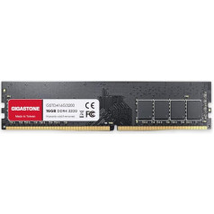 [DDR4 RAM] Gigastone Desktop RAM 16GB DDR4 RAM 16GB DDR4-3200MHz PC4-25600 CL16 1.35V UDIMM 288 Pin/Pin Unbuffered Non-ECC Computer Memory RAM (tikai PC Desktop)