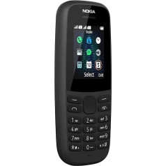 Nokia 105 Dual SIM (2019), melns, atbloķēts