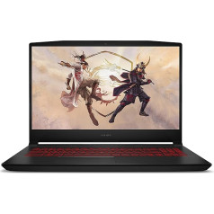 MSI Katana GF66 11UC072XES Gaming-Laptop, 39,6 cm (15,6 Zoll), FHD (Intel Core i7-11800H, 16 GB RAM, 512 GB SSD, GeForce RTX3050 4 GB, bez atbalsta sistēmas), melns, ar QWERTY tastatūru