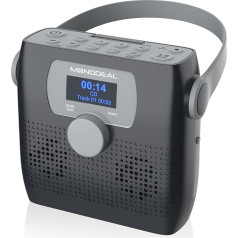 2024 Portatīvais CD atskaņotājs ar FM radio, MONODEAL Bluetooth Boombox CD atskaņotājs ar skaļruni, uzlādējams CD atskaņotājs ar FM radio, skaļruni, miega taimeris