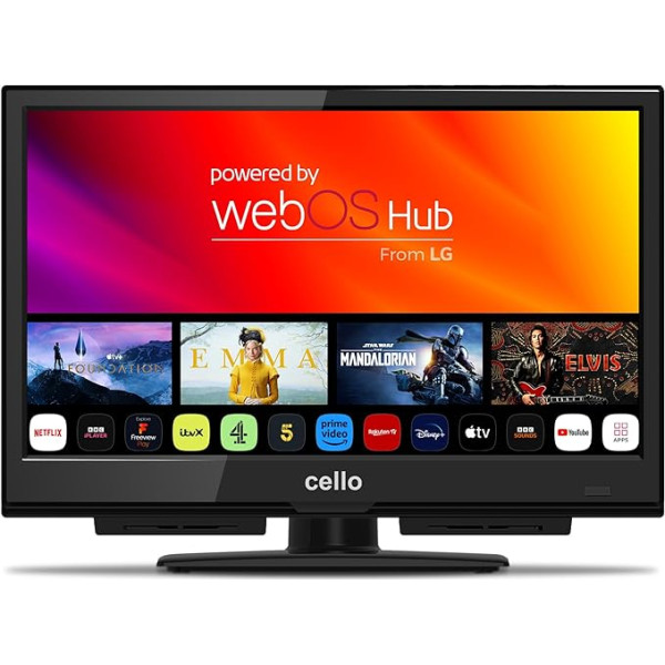 Cello C1624WS 16 collu Smart TV WEBOS by LG Full HD LED televizors Trīs uztvērēji DVB-T/T2-C-S/S2 HDMI USB Bluetooth 230 V 