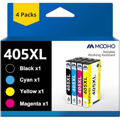 MOOHO tintes kasetne, kas saderīga ar Epson 405XL tintes kasetni Epson Workforce Pro WF-3820DWF WF-3825DWF WF-3820DWF WF-4825DWF WF-4830DTWF Workforce WF-7310DTWF WF-7830DTWF WF-7835DTWF WF-7840DTWF