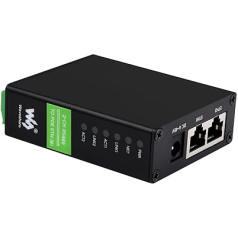 Waveshare 2-CH RS485 uz RJ45 Ethernet pārveidotāja modulis ar POE funkciju, industriāls izolēts seriālais serveris, divu kanālu RS485 neatkarīga darbība, divi Ethernet porti