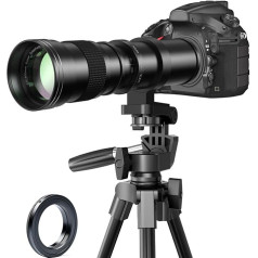 BENOISON 420-800 mm super tālummaiņas objektīvs ar manuālo fokusu EF telefoto objektīvs priekš Canon EOS Rebel T8i T7i T7 T7 T6 T6s T6i T3i T2i SL3 SL2 90D 80D 77D 4000D, 1DX 5D 6D Mark II/III/IV DSLR