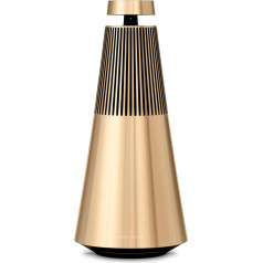 Bang & Olufsen Beosound 2 (3. paaudzes) - elegants un jaudīgs Wi-Fi mājas skaļrunis ar 360 grādu telpu piepildošu skaņu, stāvošs vai plaukta skaļrunis, izgatavots no augstas kvalitātes alumīnija - zelta tonis