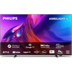 Philips Ambilight TV | 55PUS8508/12 | 139 cm (55 Zoll) 4K UHD LED televizors | 60 Hz | HDR | Dolby Vision | Google TV | VRR | WiFi | Bluetooth | DTS:X | Sprachsteuerung