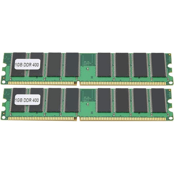 T opiky 2 x 1GB 400MHz PC-3200 184 pin RAM galddatora atmiņas modulis, pilnībā saderīgs ar AMD/Intel