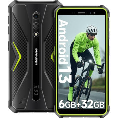 Ulefone Armor Āra mobilais tālrunis Android 13 Go 6GB + 32GB/256GB SD, 4860mAh 13MP + 8MP 5,45 collu HD+ IP69K Būvlaukuma mobilais tālrunis viedtālrunis bez līguma Lēts 4G Dual SIM Face ID NFC