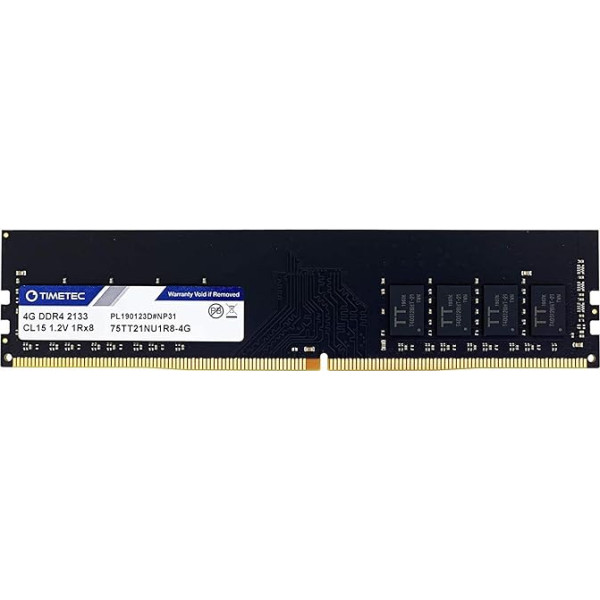 Timetec 4 GB DDR4 2133 MHz PC4-17000 Nicht-ECC un 1,2 V CL15 1Rx8 Single Rank 288 Pin UDIMM Desktop-PC Computerspeicher Operatīvās atmiņas moduļa atjaunināšana (4 GB)