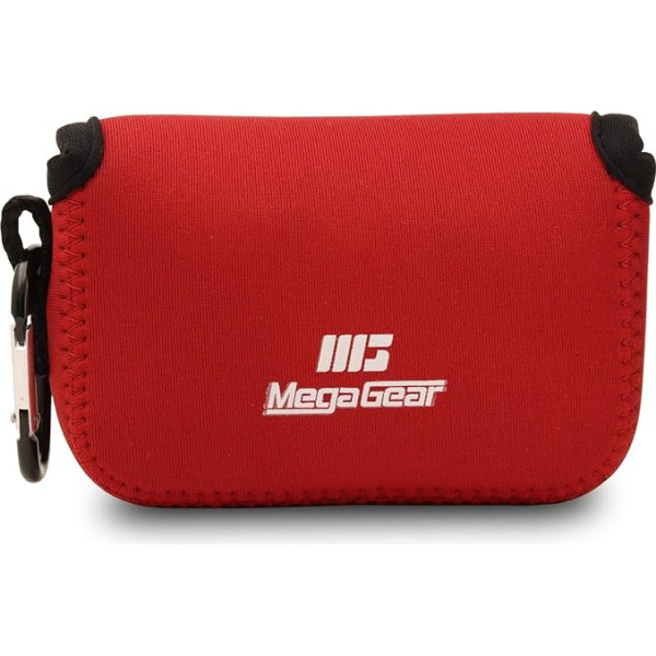 MegaGear ''Ultra Light'' Neoprene Camera Case Bag with Carabiner for Sony Rx100, Rx100m II, Rx100m III, DSC-RX100 IV (Red)