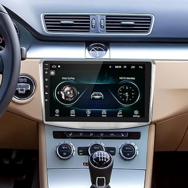 [1+32G] Auometo Android 13 Autoradio mit Navi Für VW Passat B6 B7 Magotan CC,10.1 Zoll Touchscreen mit WiFi Verbunden/Bluetooth/FM/USB/EQ/Mirror Link für Android IOS Phone