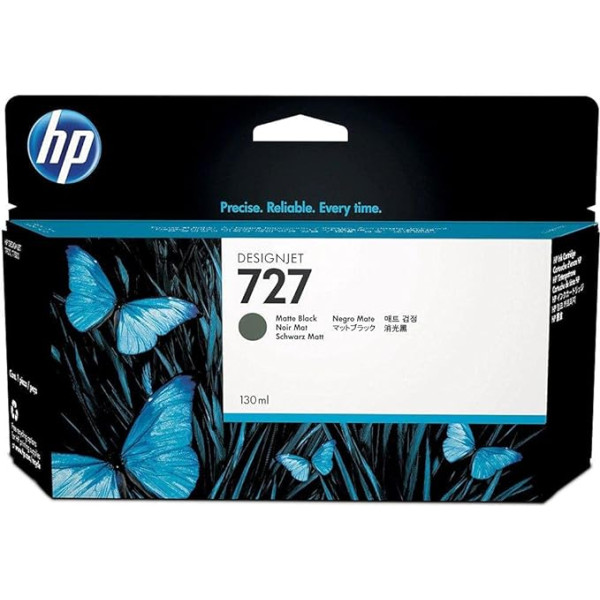 HP 727 Mattschwarz 130 ml Original Druckerpatrone (B3P22A) für HP DesignJet mit HP Tinte für Großformatdrucker der Serien HP DesignJet T2500, T1500 & T900 sowie den HP 727 DesignJet Druckkopf