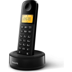 Philips bezvadu tālrunis - D1601B/01 - DECT tālrunis - Mājas tālrunis - Pieslēgums fiksētajam tīklam - Melns