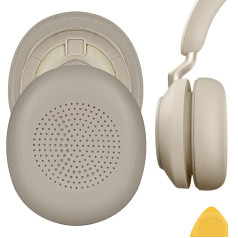 Geekria QuickFit rezerves austiņu spilventiņi Jabra Evolve2 65 UC, Evolve2 65 MS, Evolve2 40 UC, Evolve2 40 MS, Elite 45h austiņām, austiņu spilventiņi, austiņu uzlikas, austiņu spilventiņi, austiņu kausiņi, remonta detaļas (bēšs)