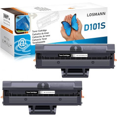 LOSMANN 2x toneris saderīgs ar Samsung MLT-D101S/ELS MLT-D101S MLT-D101S ML-2161 priekš Samsung SCX-3405W SF-760P ML-2160 ML-2162 ML-2164 ML-2164W ML-2165 ML-2165W ML-2168 X-3400 SCX-3400F SCX-3401 SCX-3405