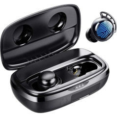 Tribit Flybuds 3 Bluetooth In-Ear austiņas, 100 stundu atskaņošanas laiks, USB-C lādēšanas kārba, ātrā uzlāde, Bluetooth 5.0, IPX8 ūdensizturība, skārienvadība, dziļi basi ausīs, iebūvēts mikrofons, bezvadu austiņas