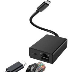 HIULLEN USB C auf Ethernet Adapter, USB C auf RJ45 1000 Mbps Ethernet LAN Netzwerkadapter Kompatibel mit fire tv Stick LAN Adapter für Windows XP, MAC OS, iPad Pro/Air, Galaxy, Surface Book