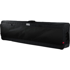 Gator Cases Keyboard Softcase für extra lange 88-Tasten Keyboards, ultradick gepolstert, stabiler Tragegriff, Rucksackgurte, Regenhülle, schwarz (G-PG-88SLIMXL)