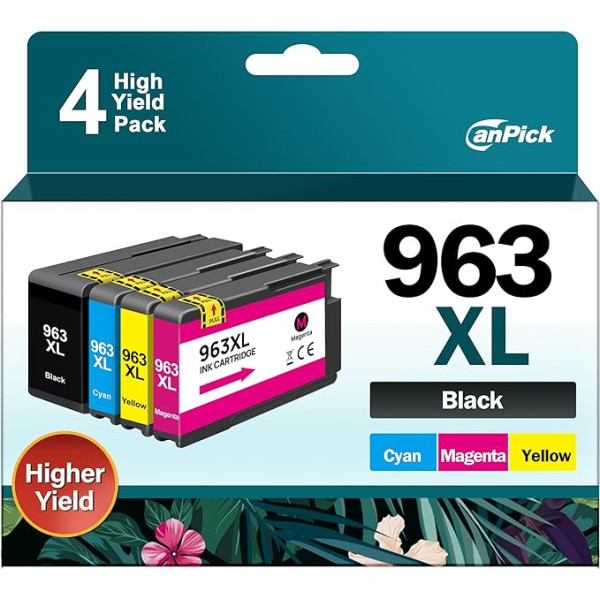 963XL Multipack Patronen Ersatz für HP 963 Druckerpatronen XL für HP 963XL für HP OfficeJet Pro 9010 9012 9013 9014 9015 9016 9018 9019 9020 9022 9023 9025 9026 9028(Schwarz Magenta Cyan Gelb)