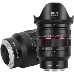 Meike 50mm F1.2 liela atvēruma manuālās fokusēšanas pilna kadra objektīvs Sony FE E montāžas bezspoguļa kamerām A7RIII A7III A7RIV A7 A7R A7R A7S A7II A7SIII A9 A9II NEX 3 3 3N 5 A6400 A6000 A6100 A6300 A630