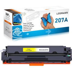 LOSMANN 207A W2212A su lustu Toneris suderinamas su HP 207A 207X W2212X, skirtas HP Color Laserjet Pro MFP M283fdw M255dw M282nw M283fdn M255nw (geltonas)