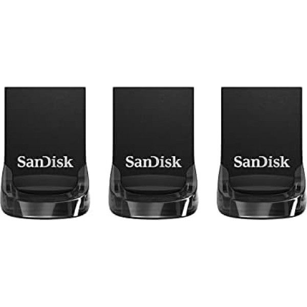 SanDisk Ultra Fit 32GB USB Flash Drive 3.1 with up to 130MB/s Read Speed (Pack of 3)