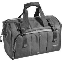 Mantona Kameratasche Doctor Bag (mit diversen Zusatztaschen innen und außen, mit entnehmbarer Kamerainnentasche, Schultergurt, Regenschutzhülle, geignet für DSLR und Systemkameras) schwarz