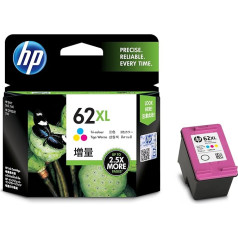 HP 62XL High Yield Tintenpatrone, augstas izšķirtspējas, krāsaina, ar 415 lappusēm (P/N C2P07AE)