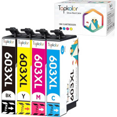 Topkolor kasetnes Epson 603 XL 603XL printeru kasetņu aizvietošana, kas saderīgas ar Epson Expression Home XP-2100 XP-3100 XP-4100 XP-2105 XP-4105 Workforce WF-2810 WF-2830 WF-2835 WF-2850