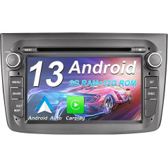 Automobiļa radio priekš Alfa Romeo MITO, ar Carplay Android 13, priekš Alfa Romeo MITO 2008-2019 1DIN Stereo 7 collu 4-core 32 Go ROM Atbalsta DVD/NAVI/GPS/WiFi/BT/Radio/TPMS/FM/USB/DAB