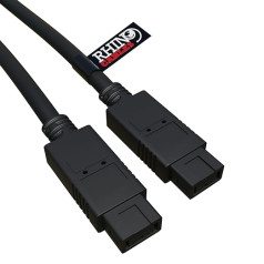 rhinocables Firewire Premium Quality IEEE 1394 DV 800 kabelis Mac, PC, video un videokamerām - melns (3 m no 9 pin uz 9 pin)